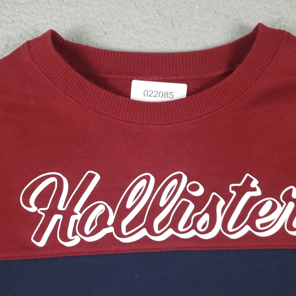 Hollister Sweater Adult Medium Blue Red Casual Pullover Sweatshirt - Picture 3 of 9